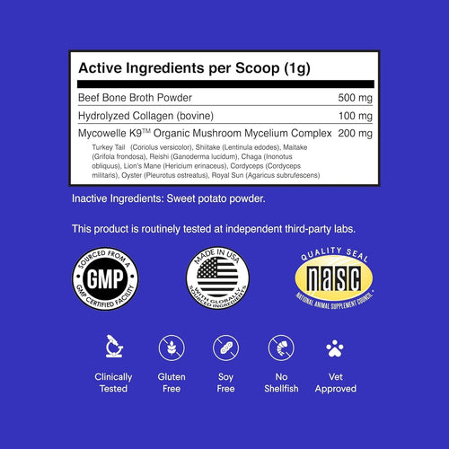Vigewell™ — Turkey Tail Mushroom for Dogs Powerful Dogs Mushroom Powder Supplements
