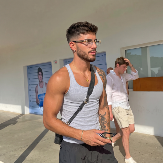 Rimless Diamond-Cut Sunglasses
