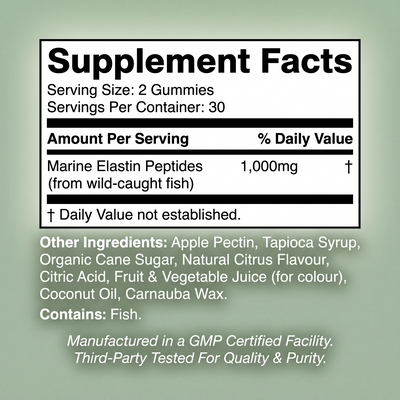 Elastin Peptide Skin Tightening Gummies