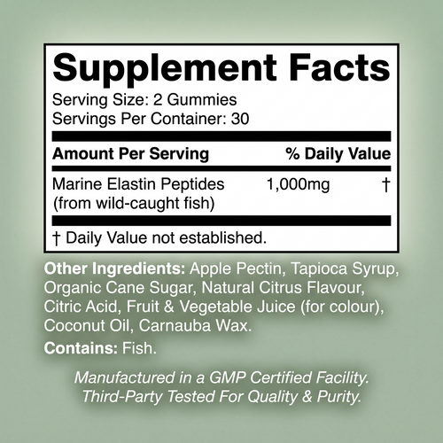 Elastin Peptide Skin Tightening Gummies