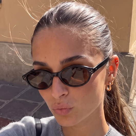 MIRA INK PEARL OVAL SUNGLASSES